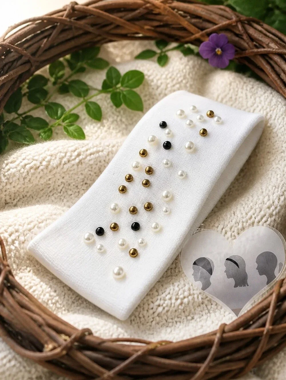 New! Pearl Studded Headband / Ear Warmer